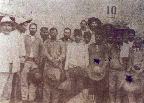 Prisoners at the jail where Jose Dolores Frias worked as a policeman during the Mexican Revolution in Juarez, Chihuahua, Mexico, c. 1912 Prisoners at the jail where Jose Dolores Frias worked as a policeman during the Mexican Revolution in Juarez, Chihuahua, Mexico, c. 1912